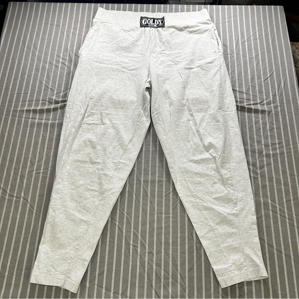 Vintage Gold's Gym sweatpants in a light gray color Men's 2XL